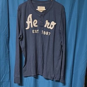 Aeropostale Navy Long Sleeve Tee with Logo